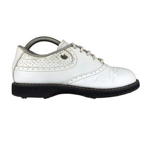 Adidas Womens White Leather Low Top Lace‎ Up Activewear Golf Shoes Size US 6 L
